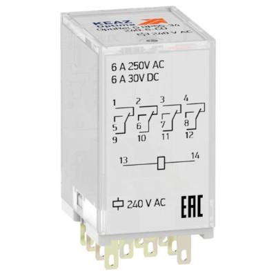 Реле промежуточное OptiRel G RP55-34-220D-6-CO/I