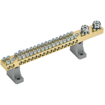 Шина IEK N "ноль'' на двух угловых изоляторах 200А