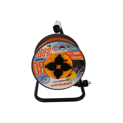 Удлинитель на катушке 4х30м с заземл. 16А IP44 ВЕМ-250 термо ПВС 3х2.5 UNIVersal 9634207