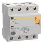Выключатель дифференциальный (УЗО) IEK KARAT ВД3-63 4P 100А 30мА 6кА тип AC