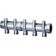 Запорный коллектор FAR 1 1/2" 3 отводов М33х1,5 для труб 20-26 мм