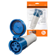 Розетка переносная TDM ELECTRIC 233 2Р+РЕ 63А 220В IP54