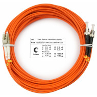 Оптический патч-корд LC-ST Cabeus FOP-62-LC-ST-25m 62,5/125 (ОМ1) 25 метров