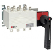 Рубильник-переключатель EKF PowerSwitch 4-полюсный 100А c рукояткой управления для прямой установки