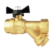 Кран шаровой 1/2 с фильтром бабочка TIM