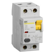 Выключатель дифференциальный (УЗО) IEK ВД1-63 2Р 16А 10мА тип А