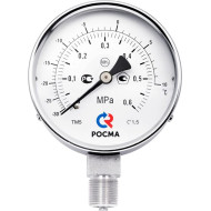 Мановакуумметр Росма ТМВ-511Р.00(-0,1-0,5MPa)/(-70-+5C)M20x1,5.1,5.NH3.Двойная шкала