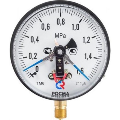 Мановакуумметр Росма ТМВ-610Р.05(-0,1-0,15MPa)G1/2.1,5.ТИП2.колодка сзади