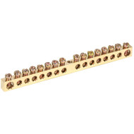 Шина "N" IEK нулевая 6х9мм 16/1 (16групп/крепеж по центру) YNN10-16-100