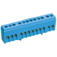 Шина нулевая в корпусном изоляторе на DIN-рейку IEK ШНИ-6х9-16-К-С