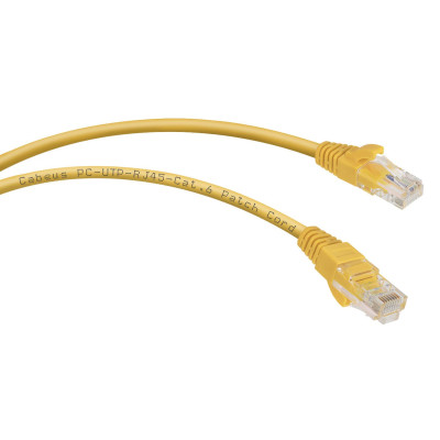 Патч-корд Rj-45 Cabeus PC-UTP-RJ45-Cat.6-5m-YL-LSZH кат.6 5 метра желтый