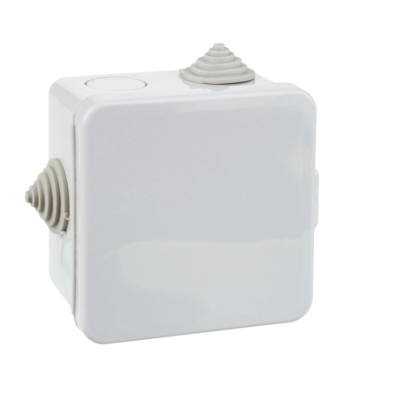 Коробка IEK КМ41238 распределительная ОП 80х80х50 о/к IP54 7 вв. (7035)