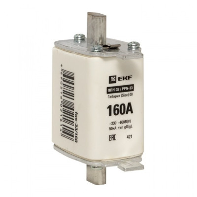 Вставка плавкая EKF PROxima ППН-33 160/160А габарит 00