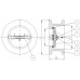 Клапан обратный двустворчатый GENEBRE 2402 10 DN065 PN25, корпус - CF8M, пластины - CF8М, уплотнение – Viton (FKM), М/Ф