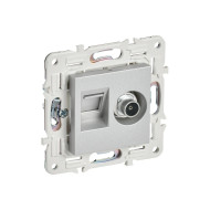 SKANDY Розетка двойная TV+RJ45 кат.5E SK-A14S серебряный IEK