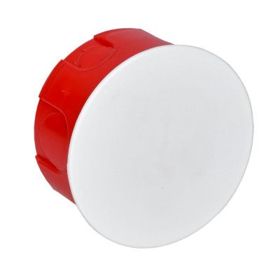 Коробка распаячная КМ41007 d80x40мм для твердых стен (с крышкой) IEK UKT11-080-040-000