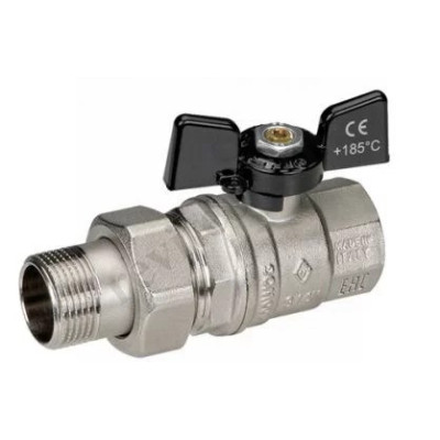 Кран Bugatti с разъемным соединением НВ 1' бабочка OREGON серия 322 полный проход