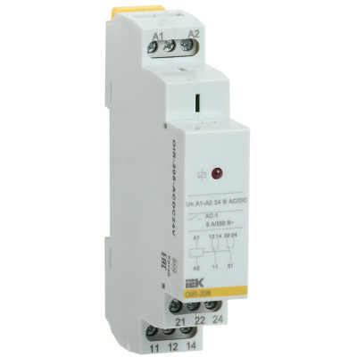 Промежуточное реле IEK OIR ONI 2 контакта (8А) 24 В AC/DC
