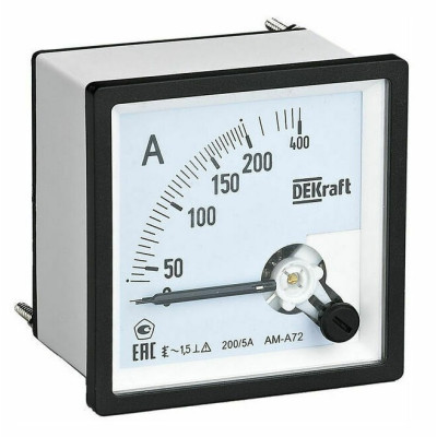 Амперметр аналоговый Dekraft 150/5А AC 72х72мм КТ 1,5 трансф. подкл.