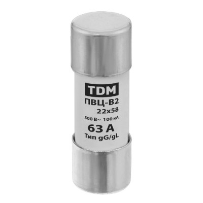 Плавкая вставка TDM ПВЦ-В2 22х58 63А