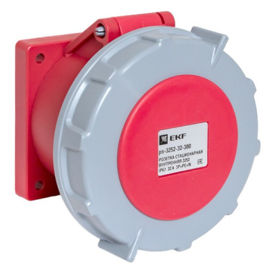 Розетка стационарная EKF PROxima внутренняя 3252 3Р+РЕ+N 32А 380В IP67