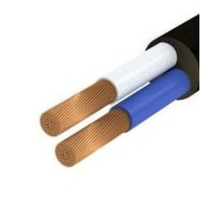 Провод бытовой ПВС 2х0,75 черный ГОСТ (бухта 100) (кратно 100)