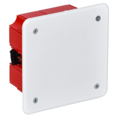 Коробка распаячная IEK КМ41022 92х92x45мм для полых стен (с саморезами, пластиковые лапки, с крышкой)