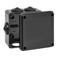 Коробка распределительная Ruvinil ОП 100х100х50мм УХЛ1 IP54 черный