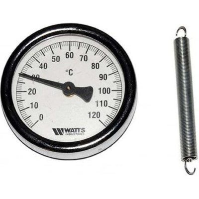 Термометр WATTS накладной F+R810 TCM, 80 мм, 0-120 C