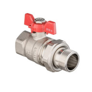 Кран шаровый с американкой с полусгоном ВН 1 бабочка (VG-104103) VALOGIN