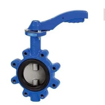 Затвор дисковый DelVal поворотный межфланцевый Чугун/нерж CF8/EPDM , голый шток, 8" DN200 PN16, цвет - синий