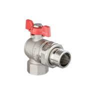 Кран шаровый с американкой угловой 1 бабочка (VG-104403) VALOGIN