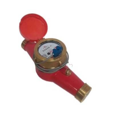 Счетчик горячей воды Водомер МВСГ-25, многоструйный, крыльчатый, Ду25 мм, резьба, корпус-латунь, IP54