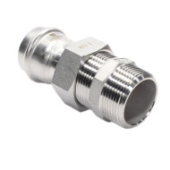 Американка 35-1 1/4", WAAG Heavy Inox, пресс-резьба, нар., сталь нержавеющая