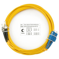 Оптический патч-корд SC-ST Cabeus FOP(d)-9-SC-ST-10m 9/125 10 метров