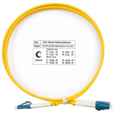 Оптический патч-корд LC-LC Duplex SM Cabeus FOP(d)-9-LC-LC-1m 9/125 1 метр