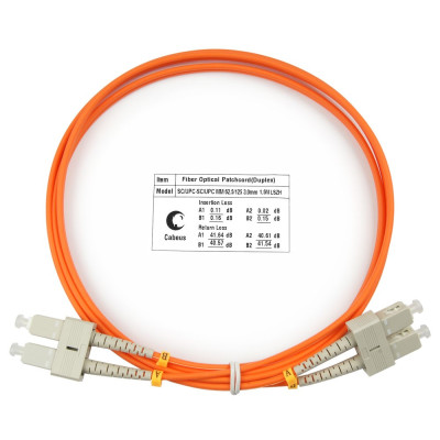 Оптический патч-корд SC-SC Cabeus FOP-62-SC-SC-1 62,5/125 (ОМ1) 1.5 метра