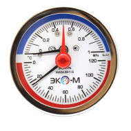 Термоманометр ЭКОМЕРА 120С 1,0МПа Дк63 G1/4"осевой в/к перех G1/2" L=46мм