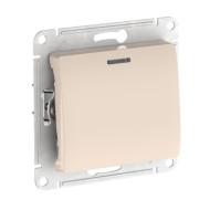 1-клавишный ПЕРЕКЛЮЧАТЕЛЬ Systeme Electric GLOSSA с подсветкой ,сх.6а, 10АХ, быстрозажимные клеммы, БЕЖЕВЫЙ