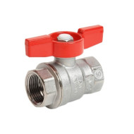 Шаровый кран Giacomini 1/4" ВР/ВР "бабочка" (красная) DN08