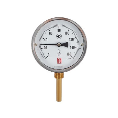 Термометр BD ТБ биметаллический100Р/64 (0-160С), G1/2, 1,5 рос