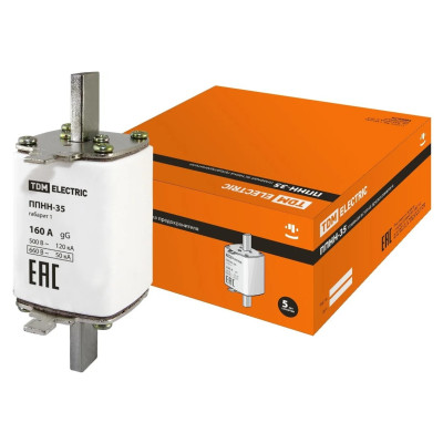 Плавкая вставка предохранителя TDM ППНН-35 габ.1, 160А