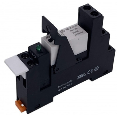 Комплект реле Доступная автоматика HF115-012DC-2-LED , 2CO 8A; AgNi; катушка 12B DC, LED