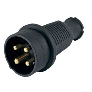 Вилка TDM прямая каучук 3Р+РЕ 32А 380В IP44