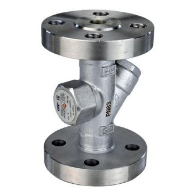 Конденсатоотводчик термодинамический DN.ru ST3232M-F Ду25 Ру63 с фильтром, нержавеющая сталь, фланцевый