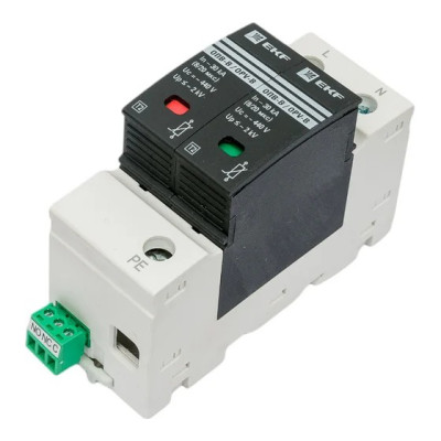 ограничитель импульсных напряжений ekf proxima опв-b/2p in 30ка 400в с сигн.