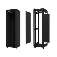 Шкаф напольный 19" Netko 36U серия Optima (600х600х1762), передняя дверь стекло, черный, разобранный (упакован в 2 коробки)