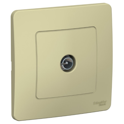 Бежевый Коннектор ТВ Systeme Electric BLANCA, скрытая установка