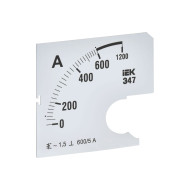 Шкала сменная для амперметра Э47 600/5А-1.5 96х96мм IEK IPA20D-SC-0600