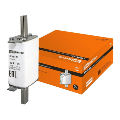 Плавкая вставка предохранителя TDM ППНН-33 габ.0, 32А